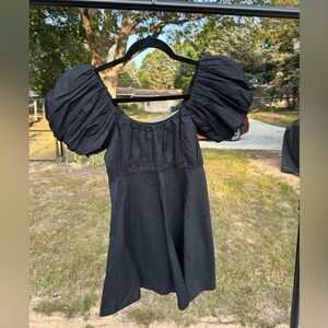 Abercrombie Black Puff Sleeve Dress w/ Pockets | Size Small | NWT